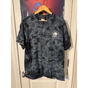 Harley Davidson Oklahoma City Tie Dye T Shirt Mens XL Willie G Skull Eagle Grey